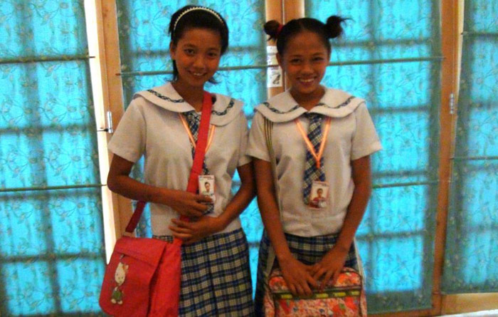 nice pigtailed schoolgirls in uniform, Nica and Sally, get ready to have their Filipina pussy holes fucked